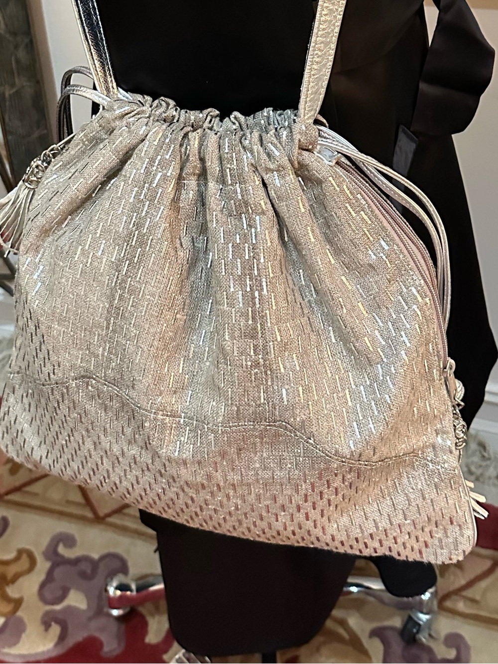 Vintage drawstring handbag. NWOT